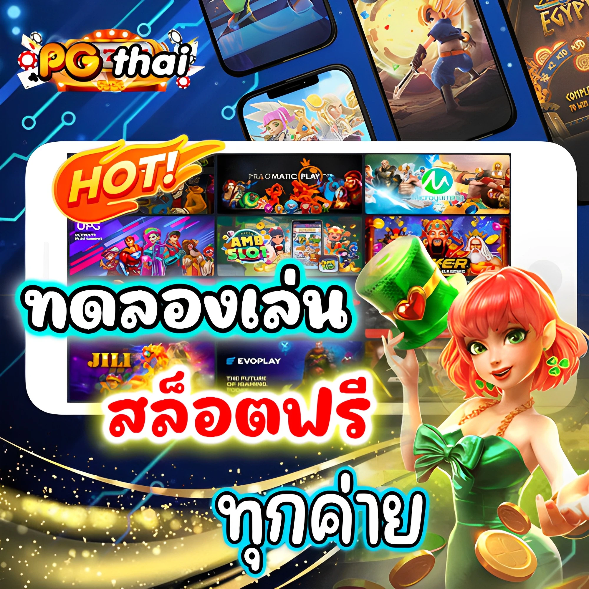 ทดลองปั่นสล็อต PG ฟรีสปิน พร้อมเกมสล็อตใหม่ 2024